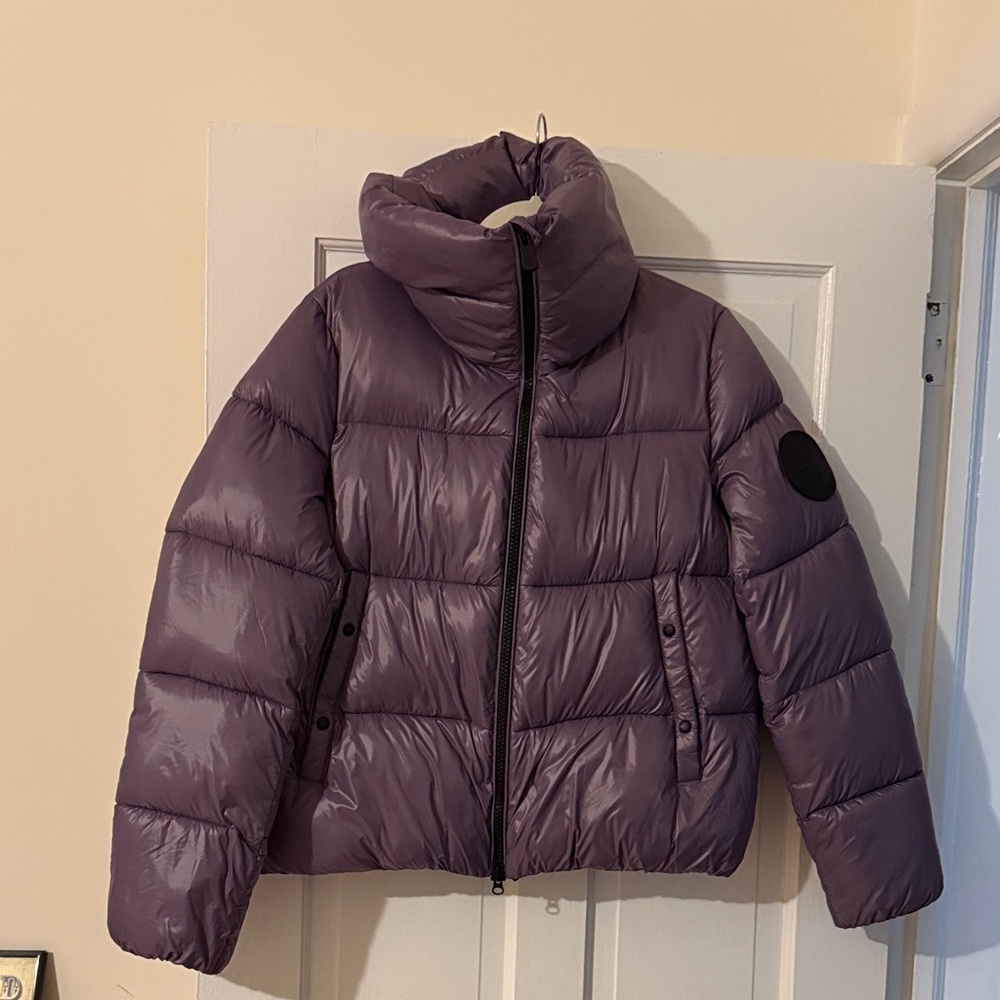 SAVE THE DUCK Women's Purple Puffer Jacket